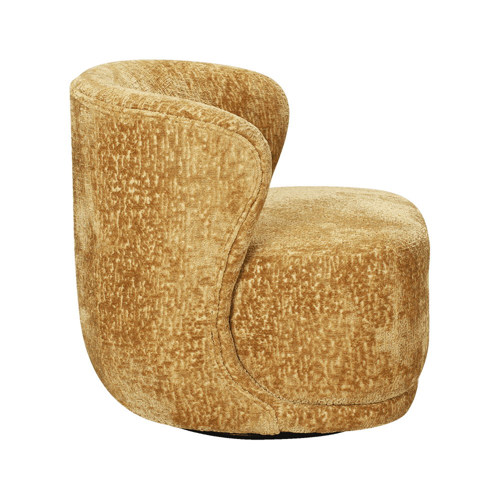Furry fully upholstered lounge chair
