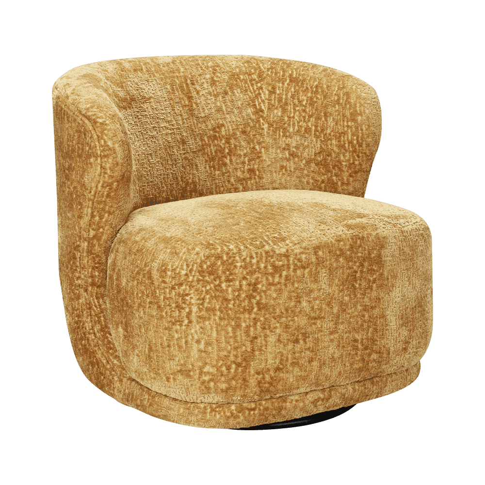 Furry fully upholstered lounge chair