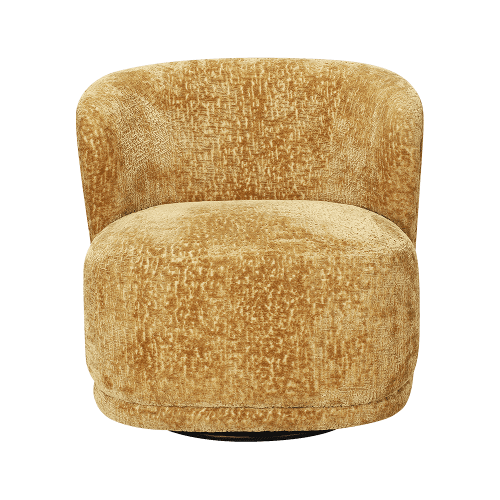 Furry fully upholstered lounge chair