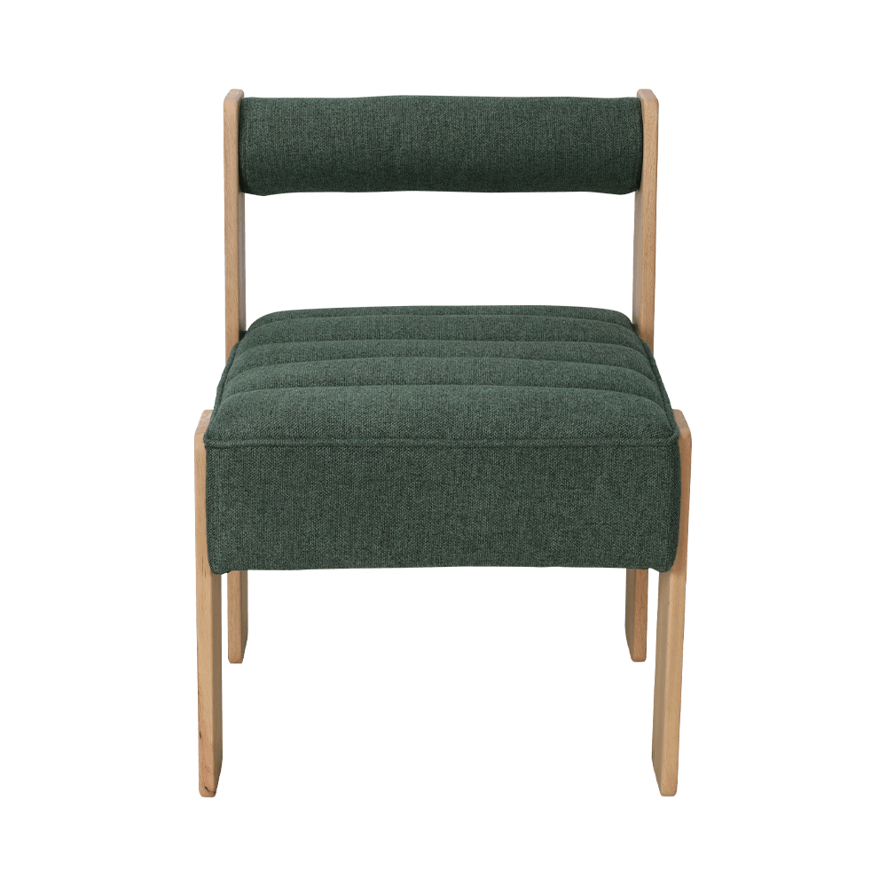Fabric Rubber Wood Dining Chair
