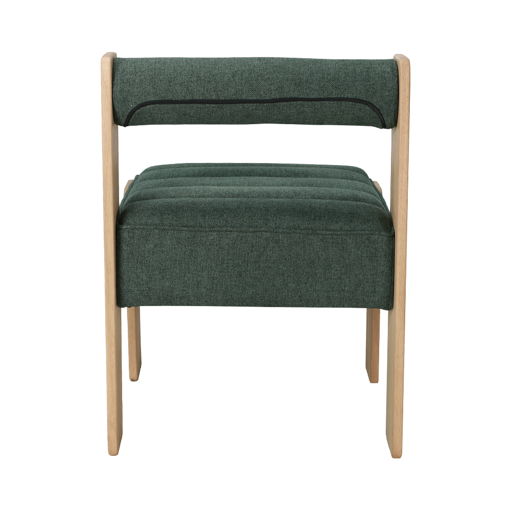Fabric Rubber Wood Dining Chair
