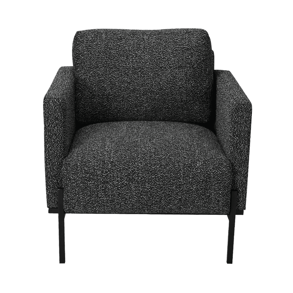 Gray Lounge Chair with Armrests