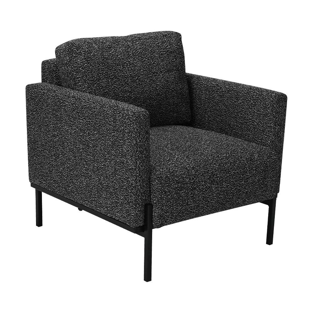 Gray Lounge Chair with Armrests