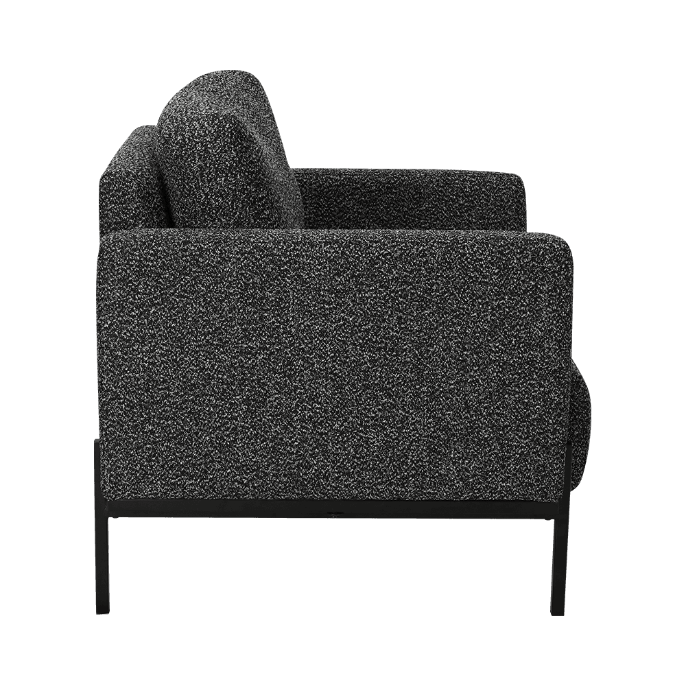 Gray Lounge Chair with Armrests