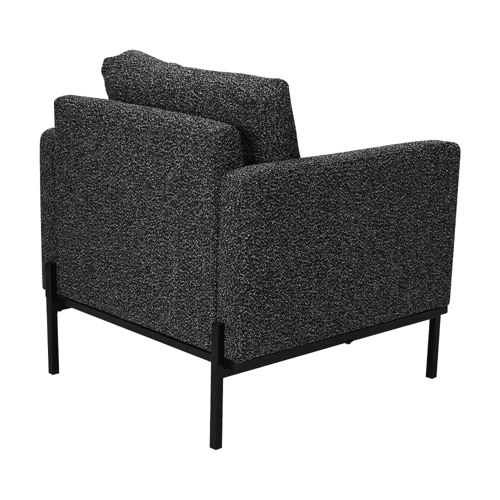 Gray Lounge Chair with Armrests