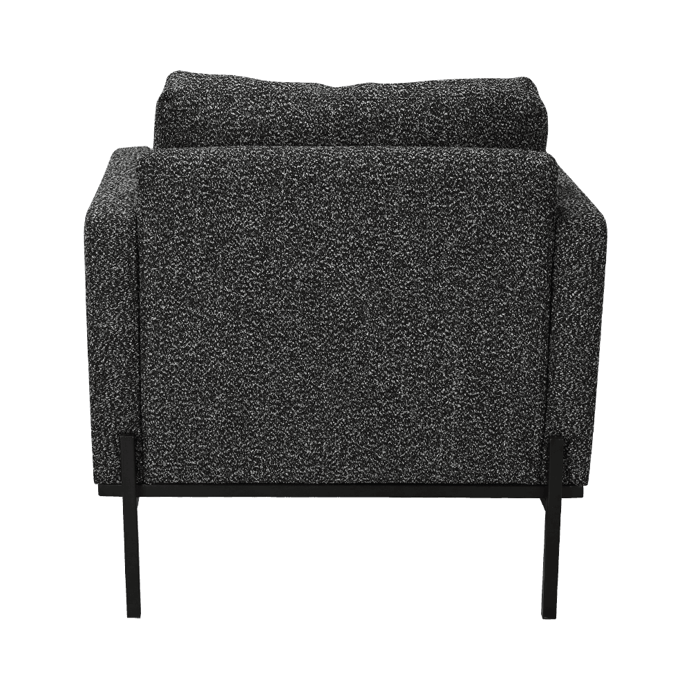 Gray Lounge Chair with Armrests