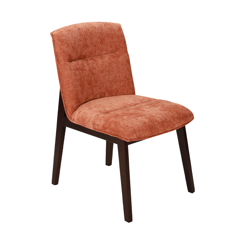 Upholstered solid wood dining chair