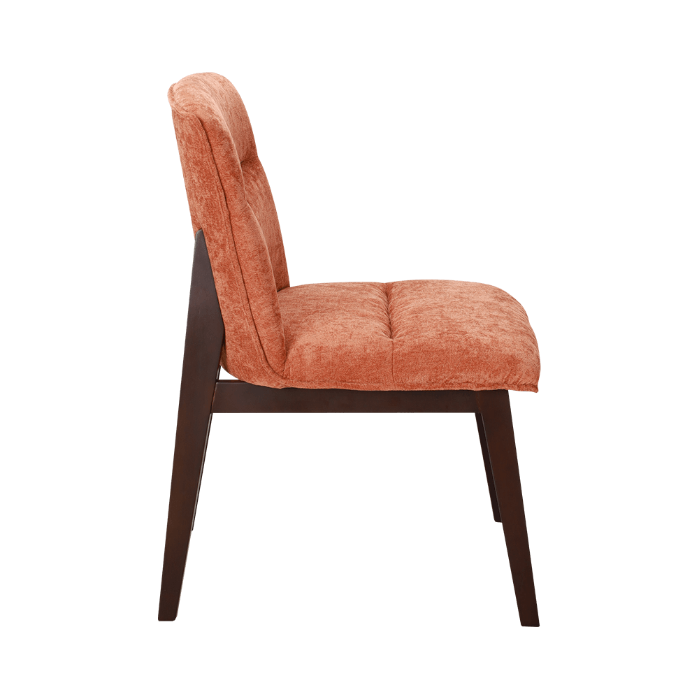 Upholstered solid wood dining chair