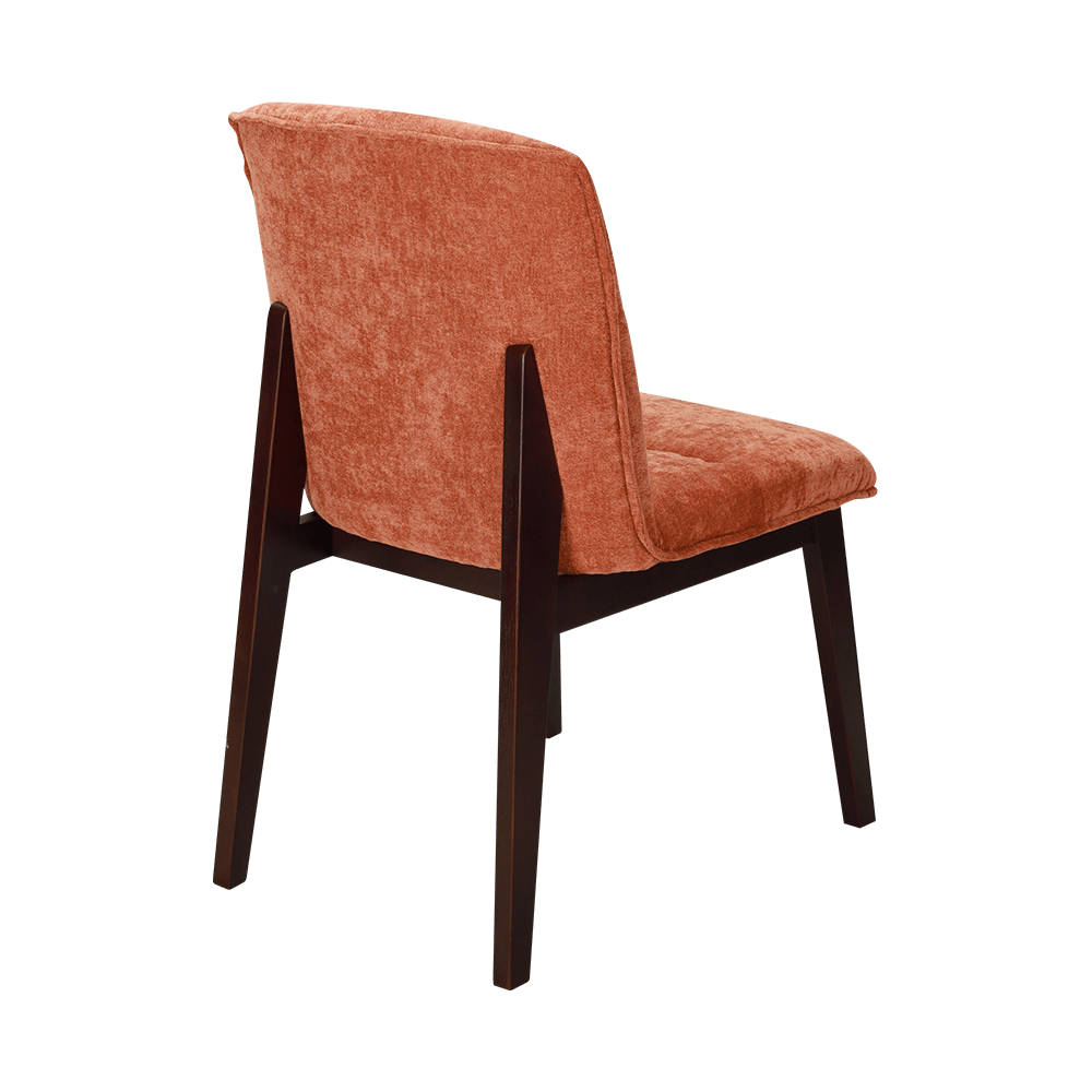 Upholstered solid wood dining chair