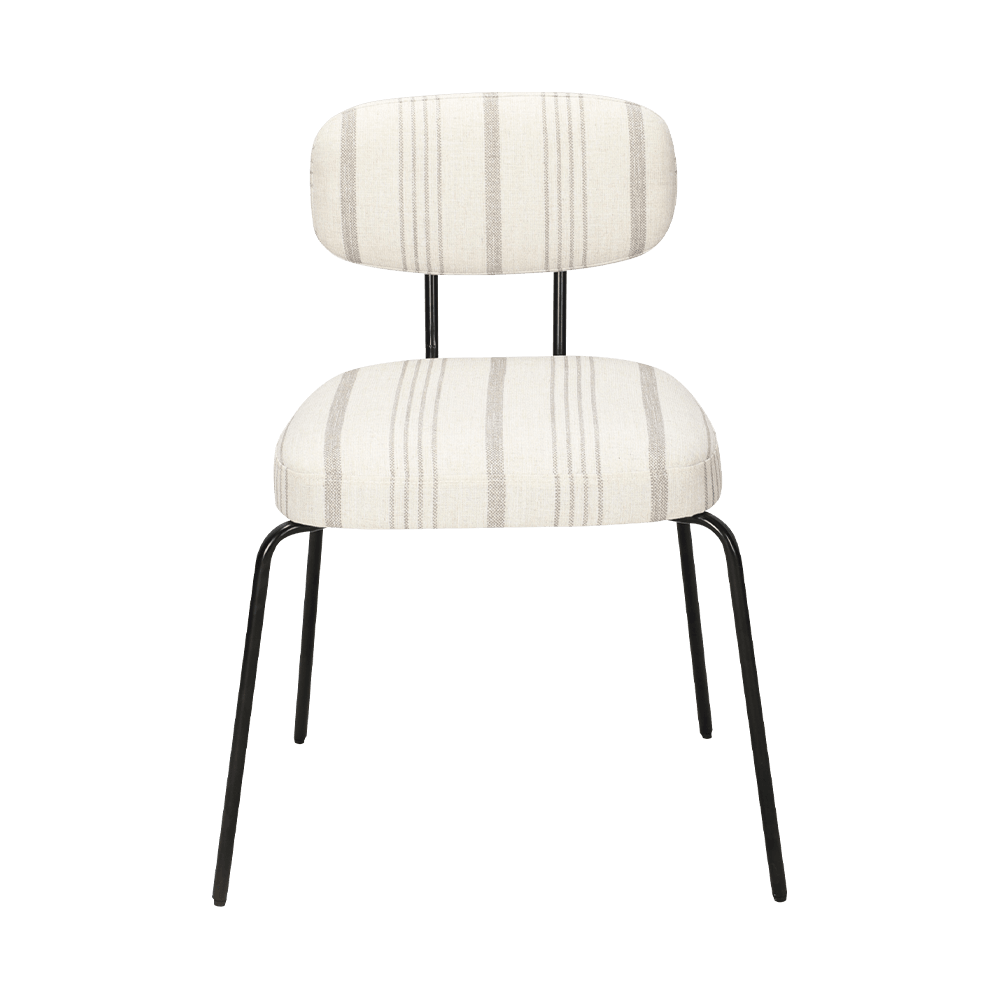 White Modern Metal Dining Chair