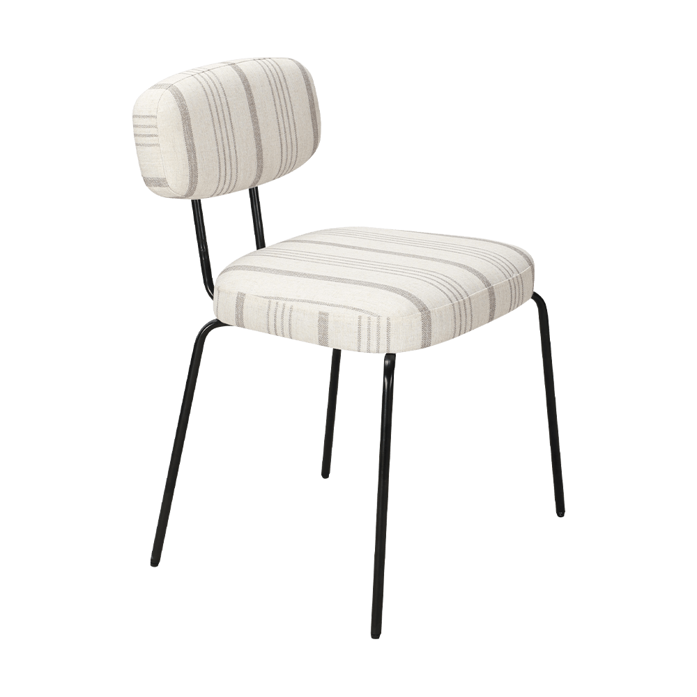 White Modern Metal Dining Chair
