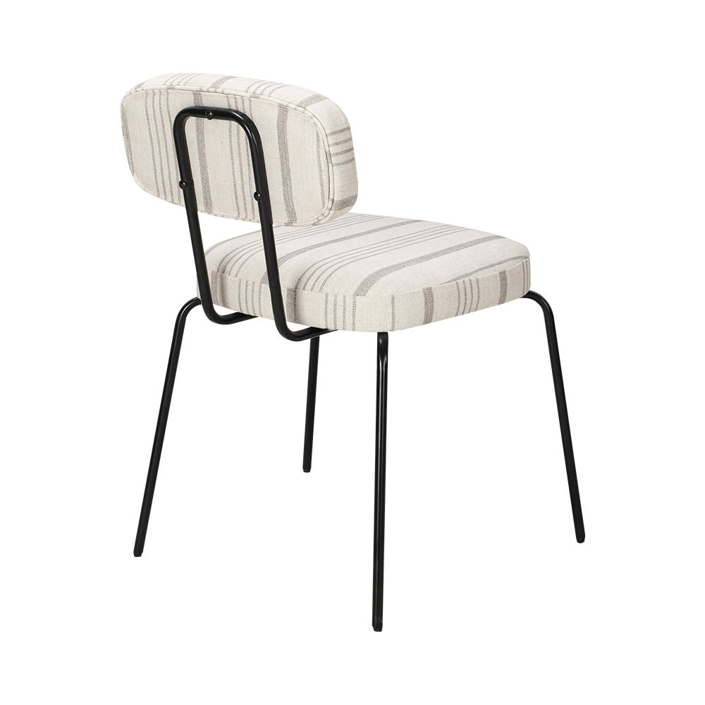 White Modern Metal Dining Chair