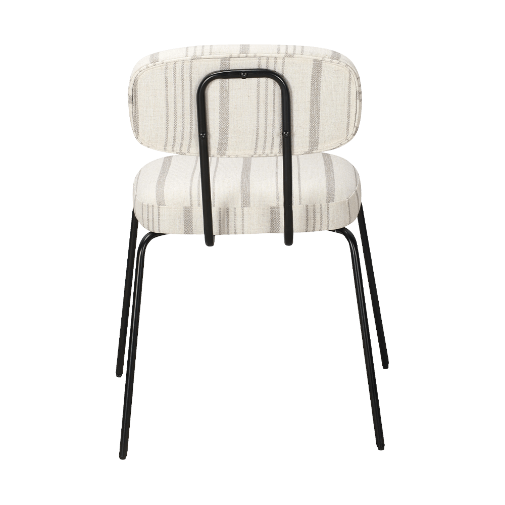 White Modern Metal Dining Chair