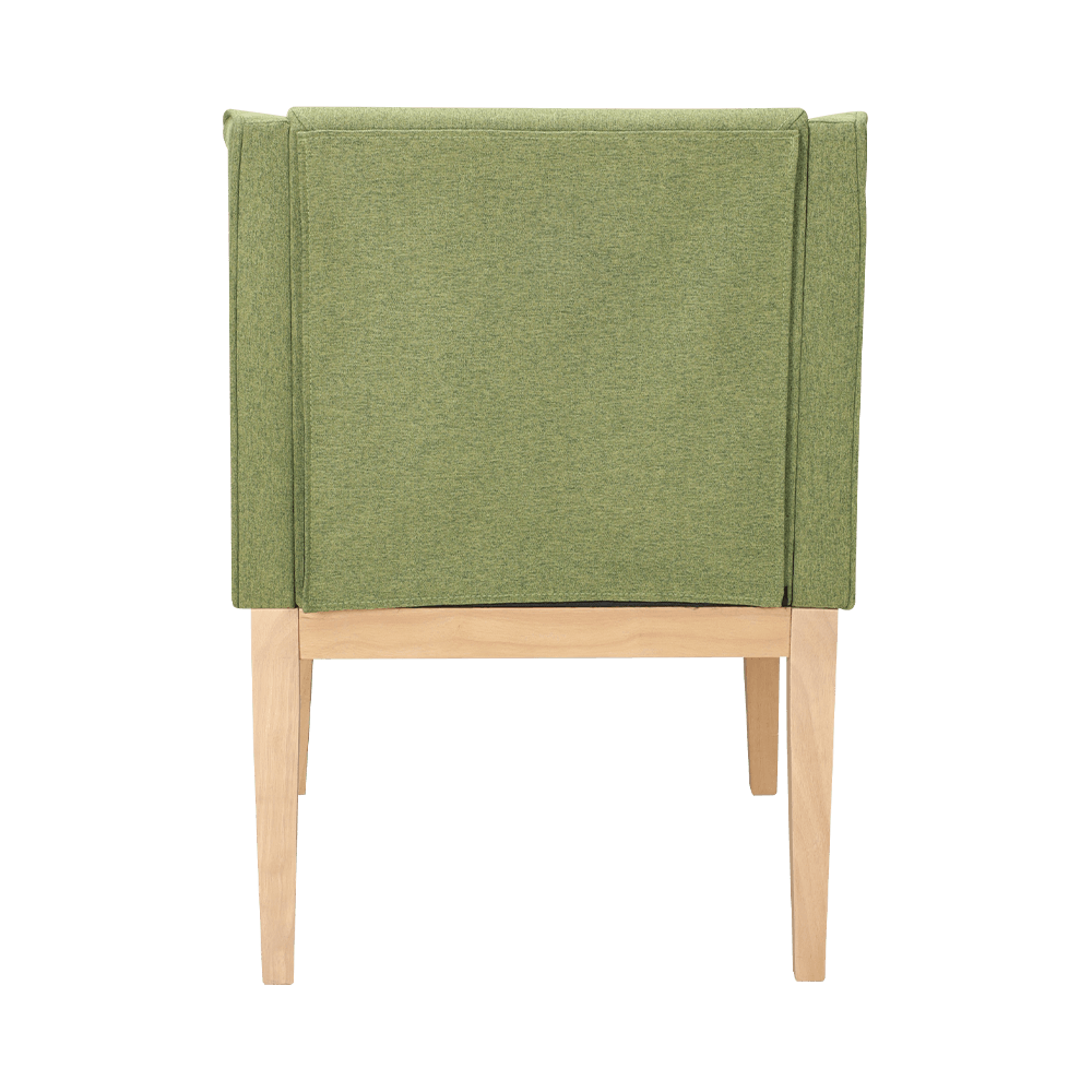 Solid wood dining chair with armrests