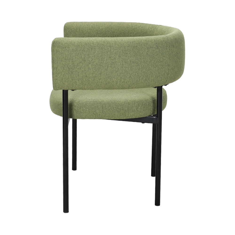 Acid Green Metal Leg Dining Chair