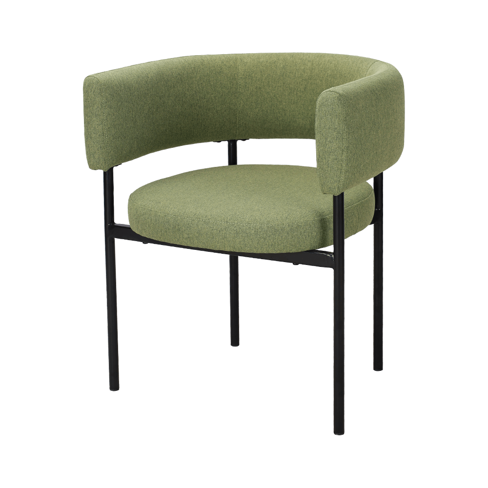 Acid Green Metal Leg Dining Chair
