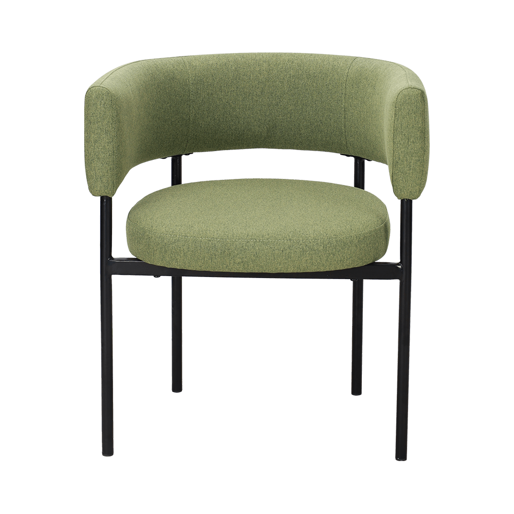 Acid Green Metal Leg Dining Chair