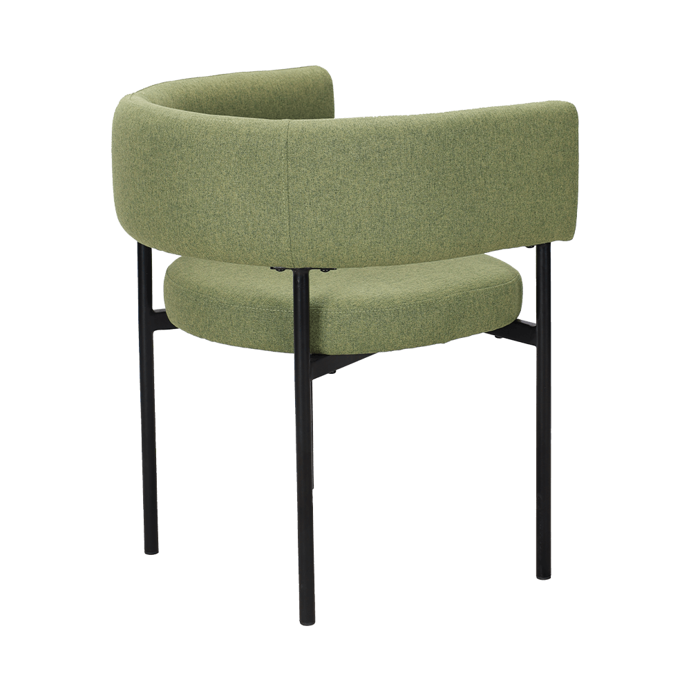 Acid Green Metal Leg Dining Chair