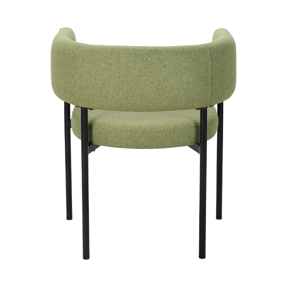 Acid Green Metal Leg Dining Chair