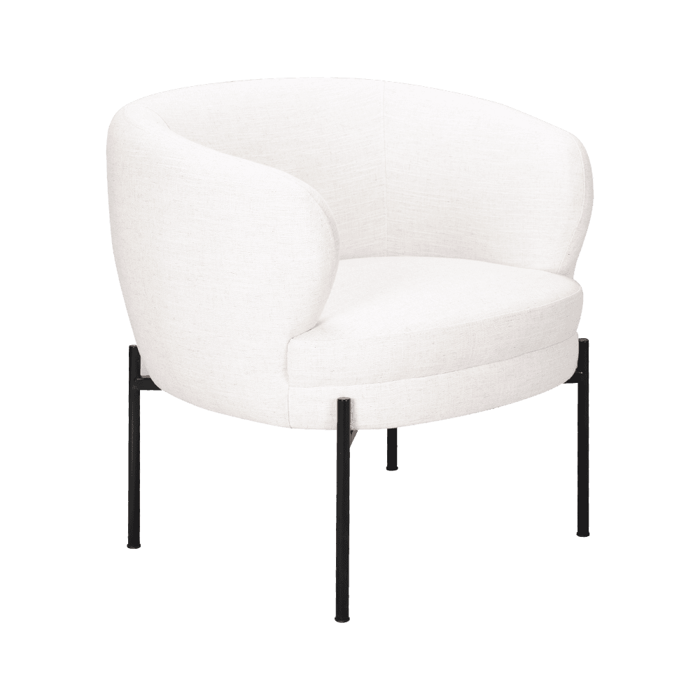 White Sponge Cushion Lounge Chair