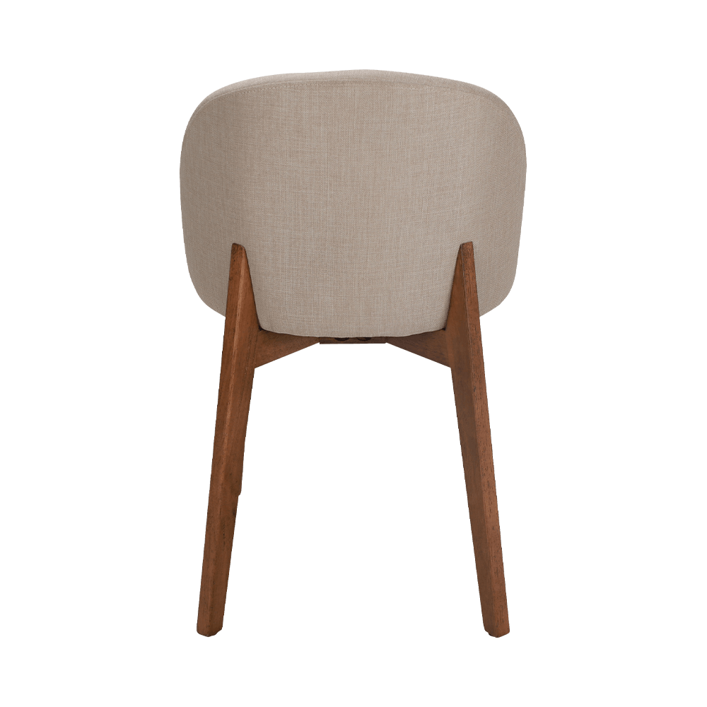 Armless solid wood dining chair