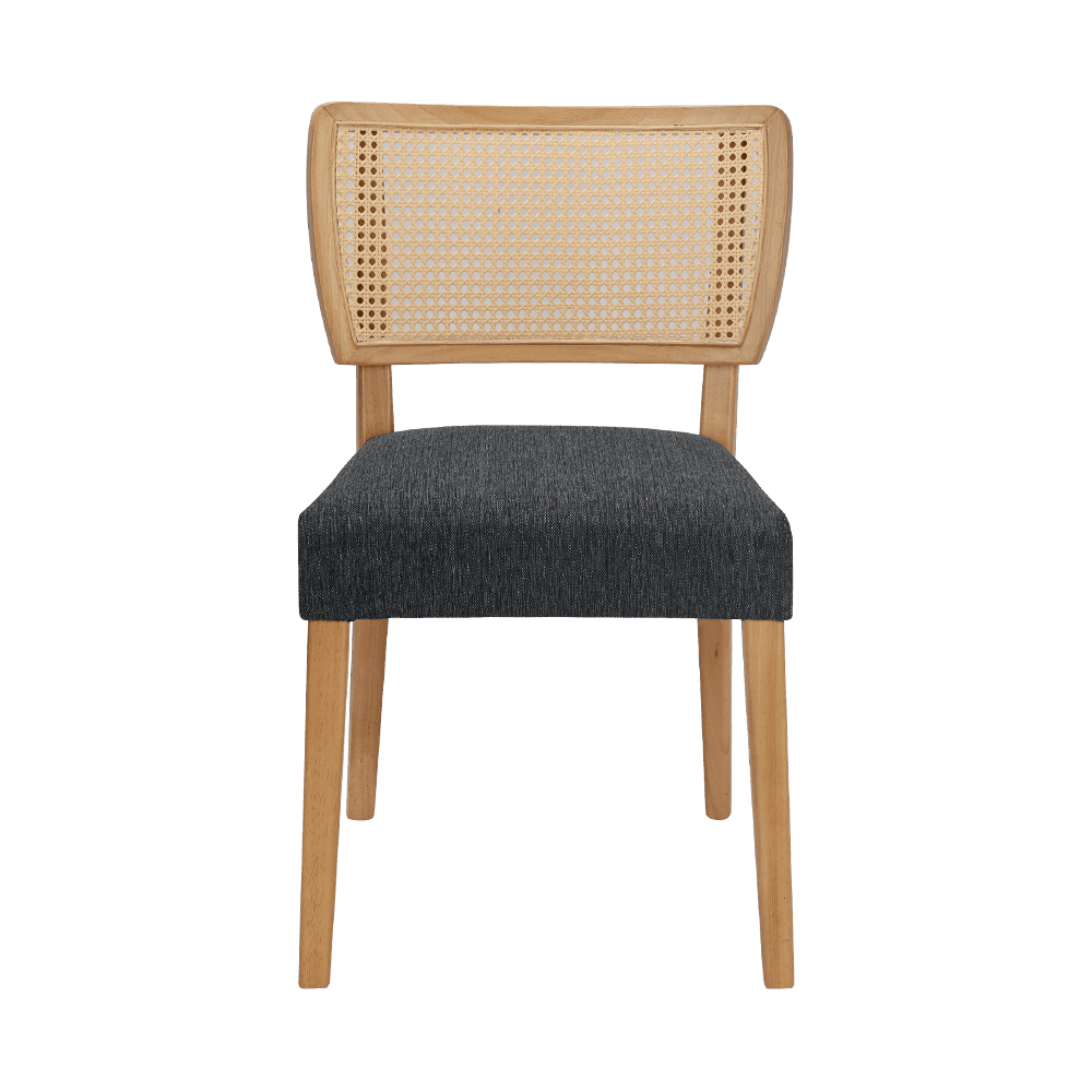 Gray Wood Dining Chair with Backrest