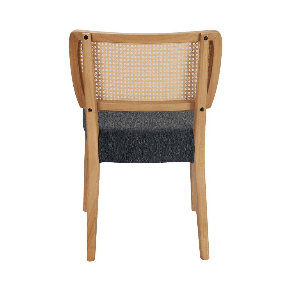 Gray Wood Dining Chair with Backrest