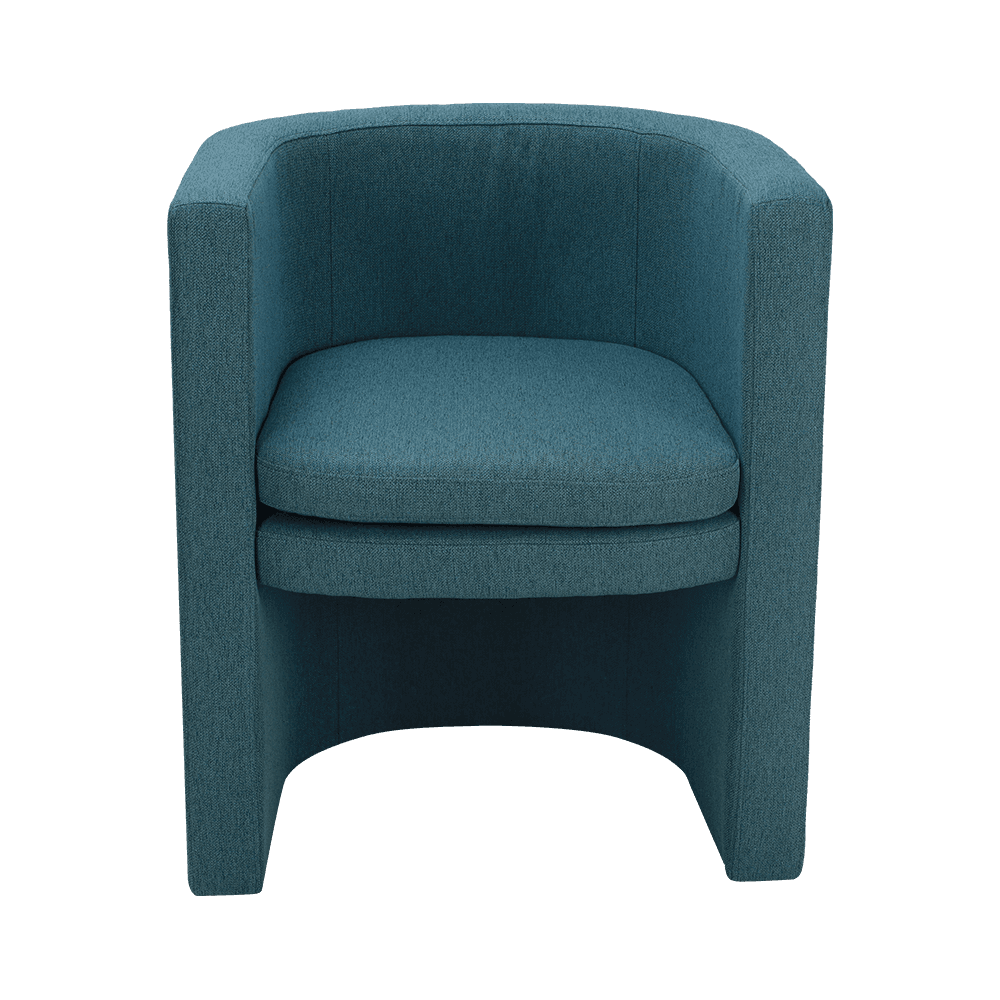 Navy Blue Wooden Frame Resting Chair