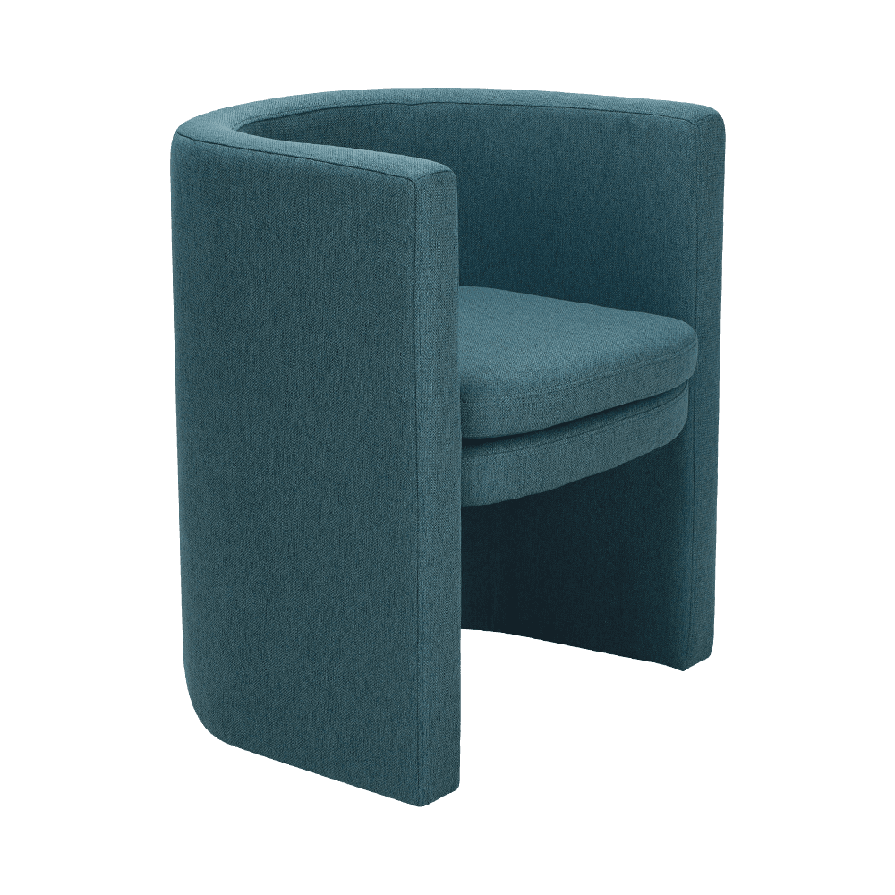 Navy Blue Wooden Frame Resting Chair