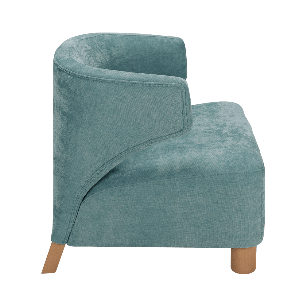 Single lounge chair with armrests