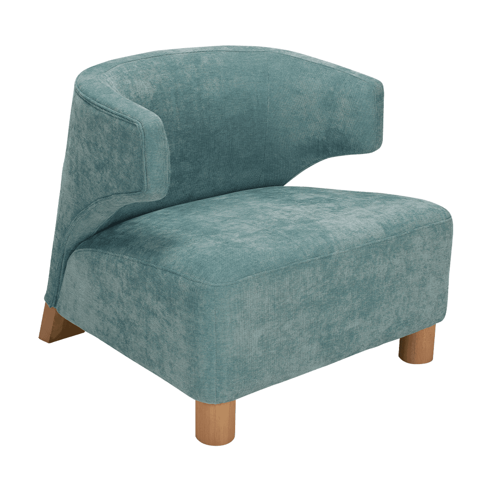 Single lounge chair with armrests