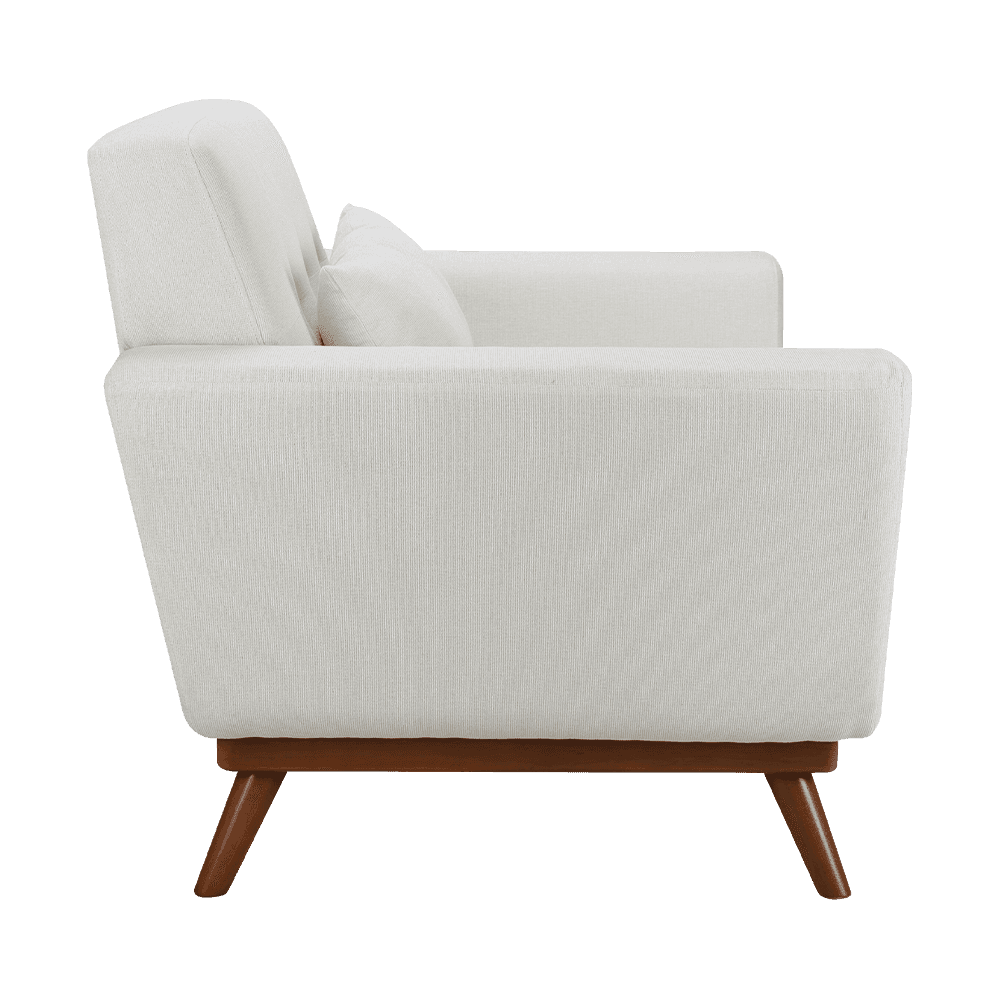 Rubber wood fabric single sofa