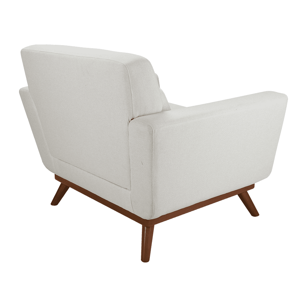 Rubber wood fabric single sofa