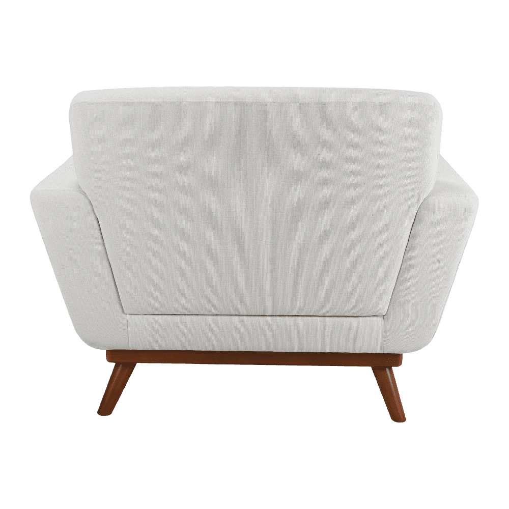 Rubber wood fabric single sofa