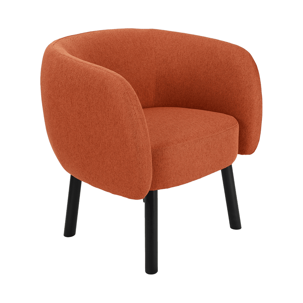 Fabric solid wood dining chair