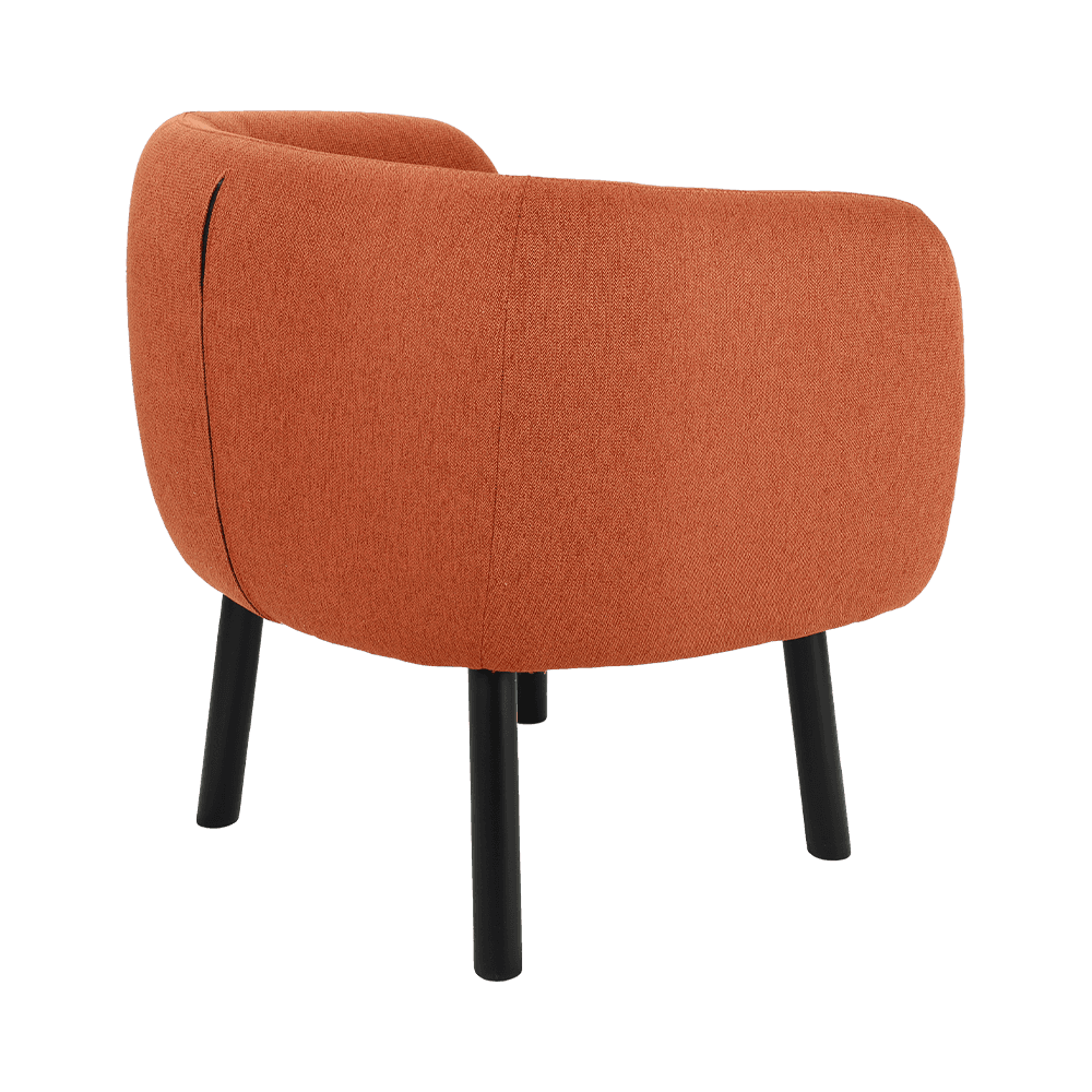 Fabric solid wood dining chair