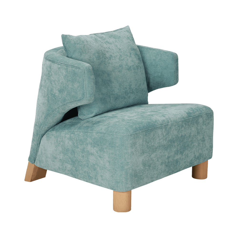 Single lounge chair with armrests