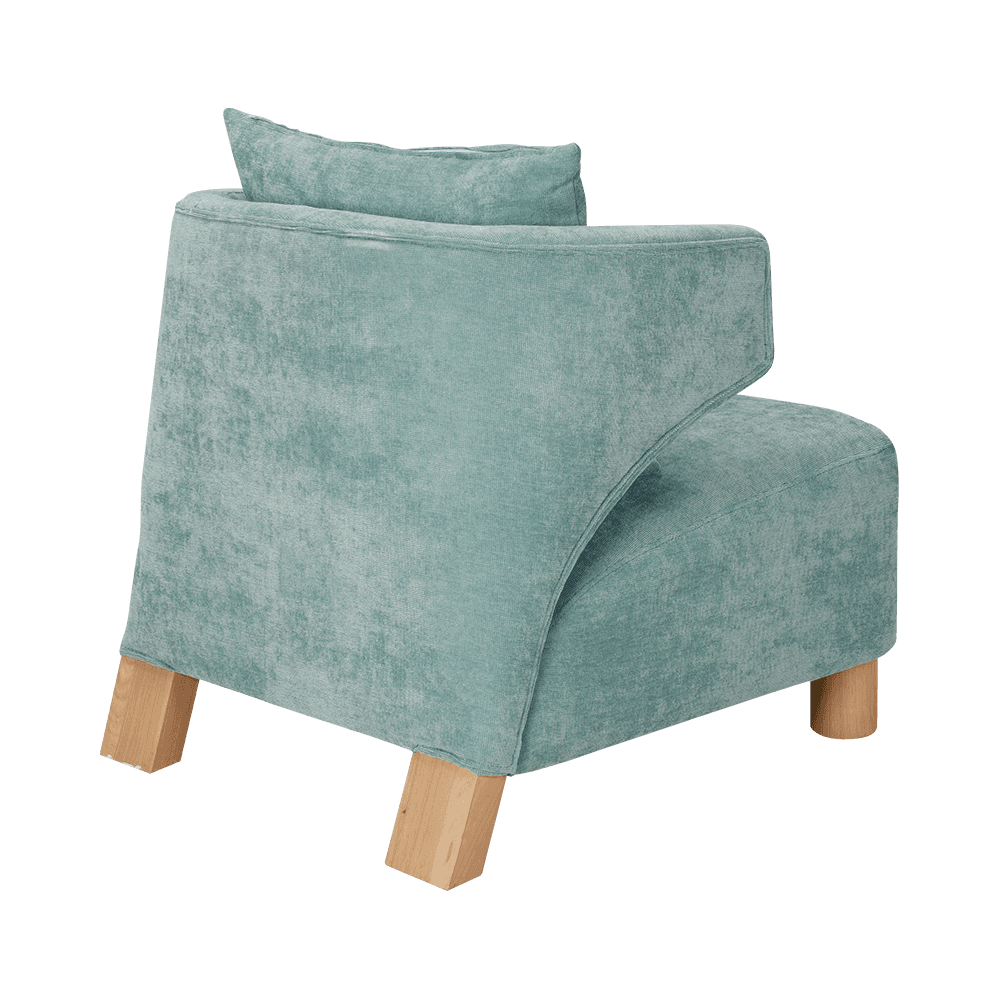 Single lounge chair with armrests