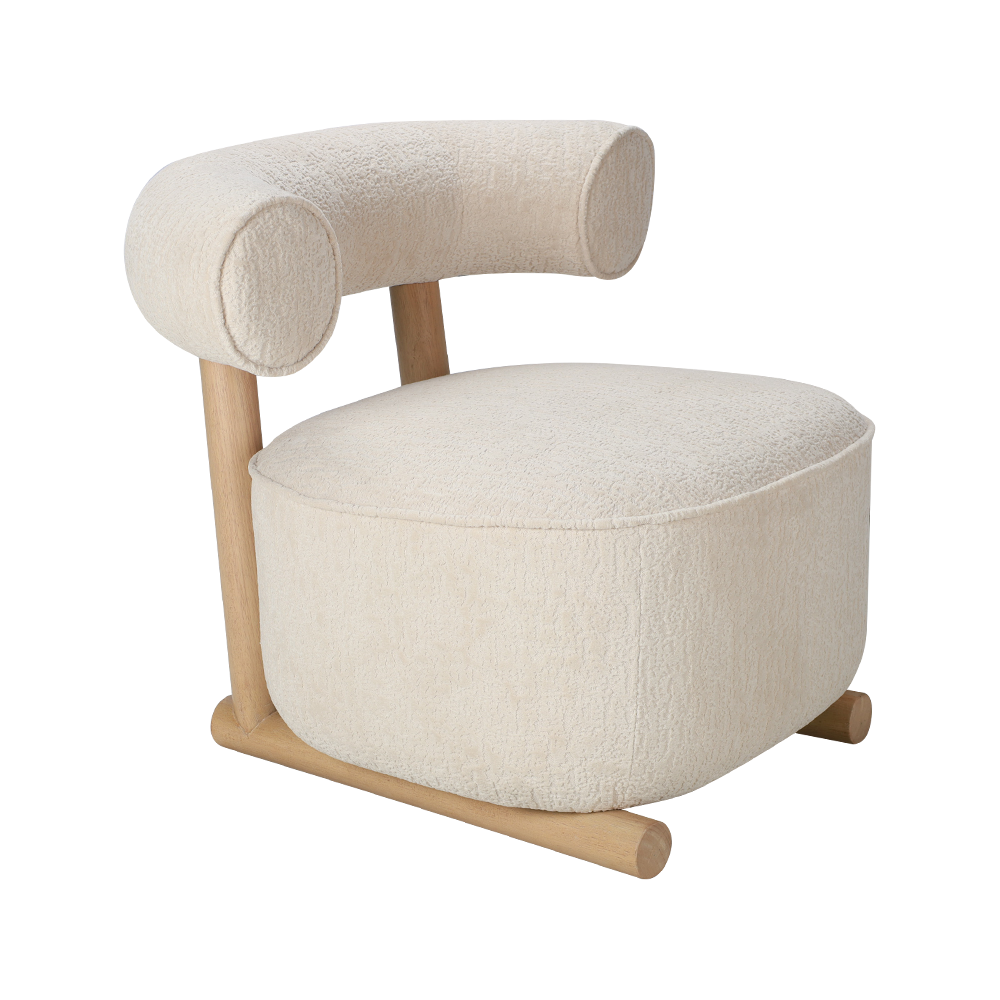 Modern fabric U-Shaped lounge chair