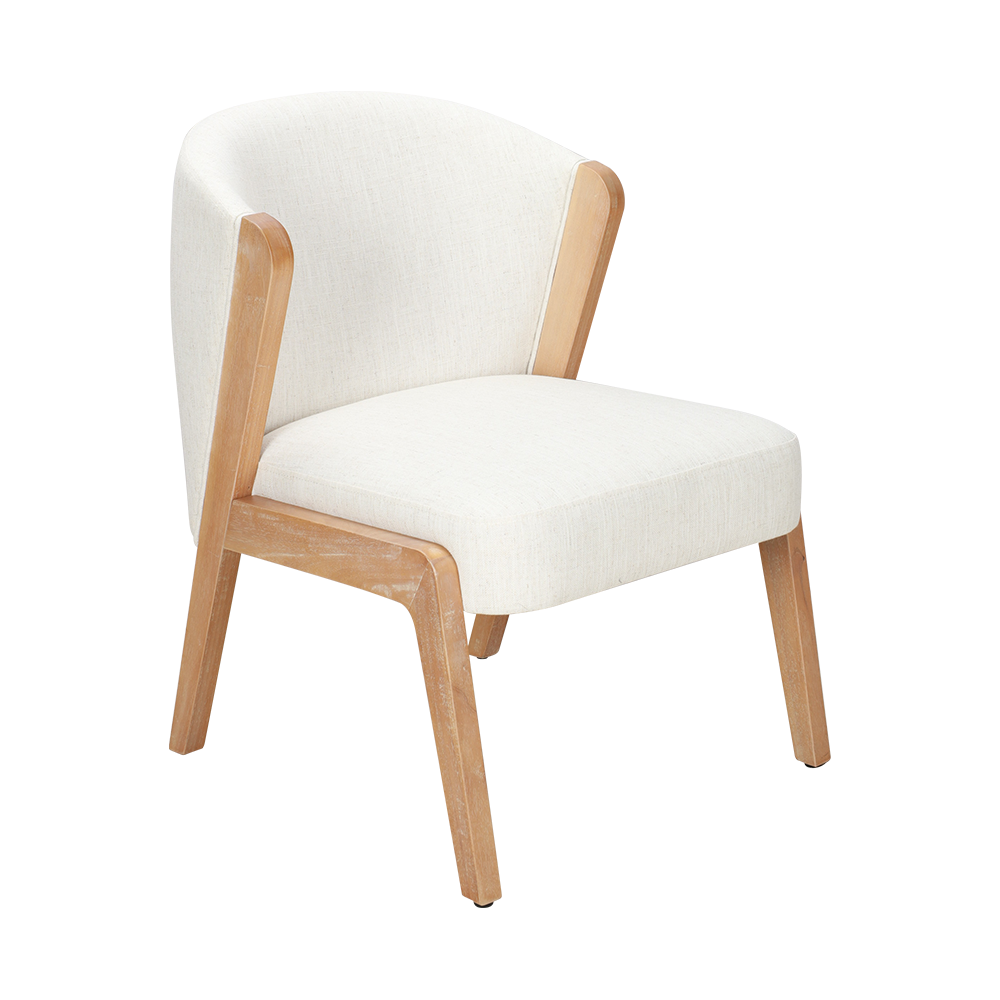 Simple fabric solid wood dining chair