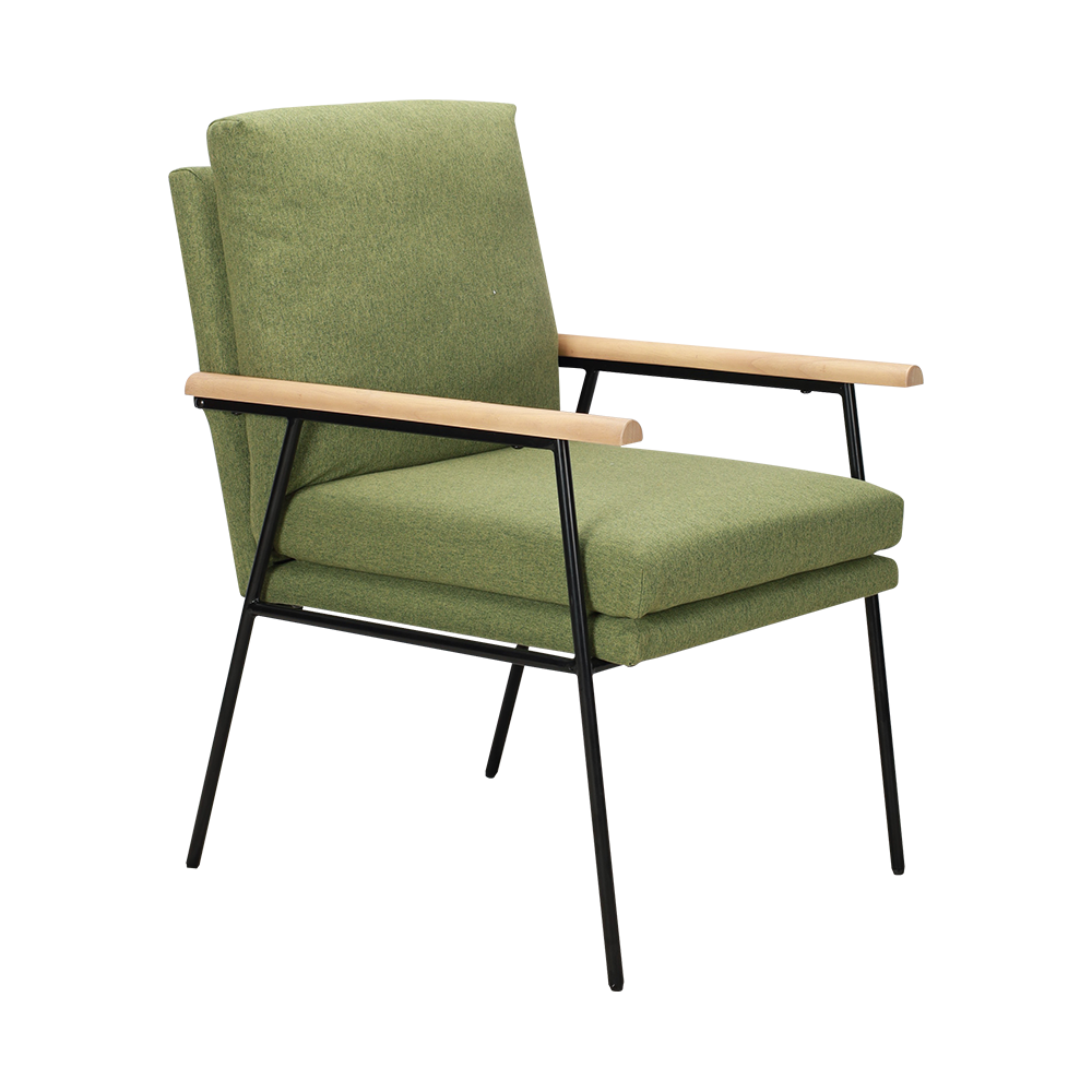 Iron frame with armrests lounge chair