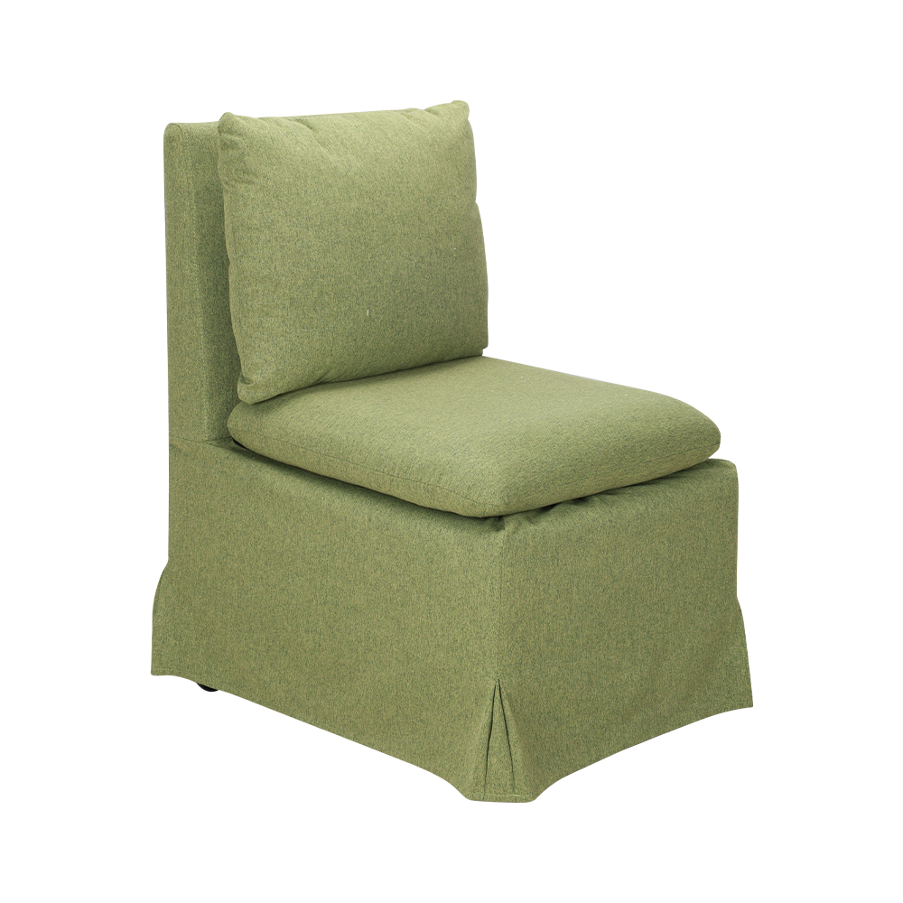 Solid color fabric lounge chair