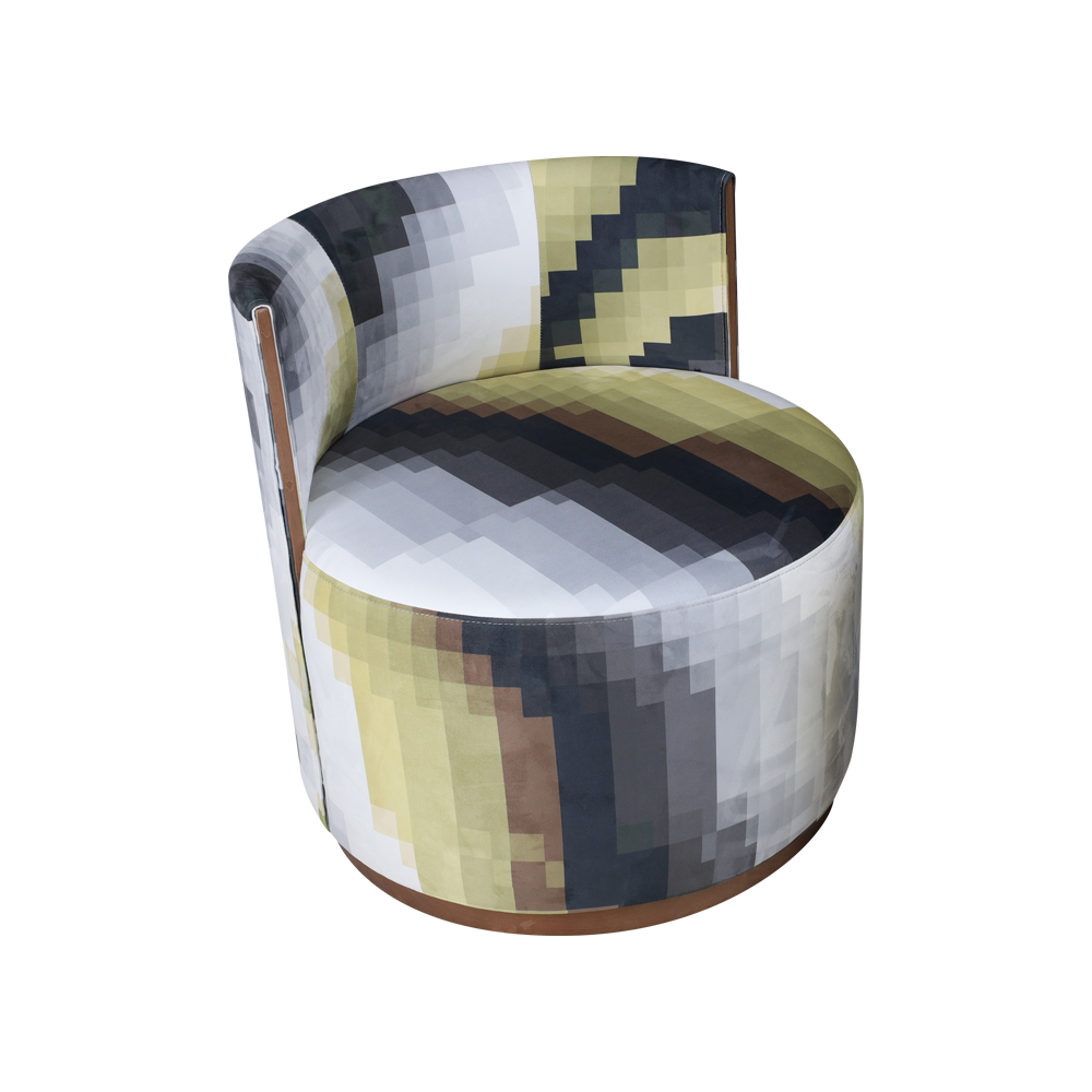 Round Armless Lounge Chair