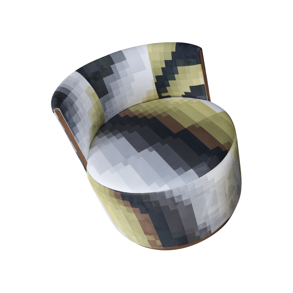 Round Armless Lounge Chair