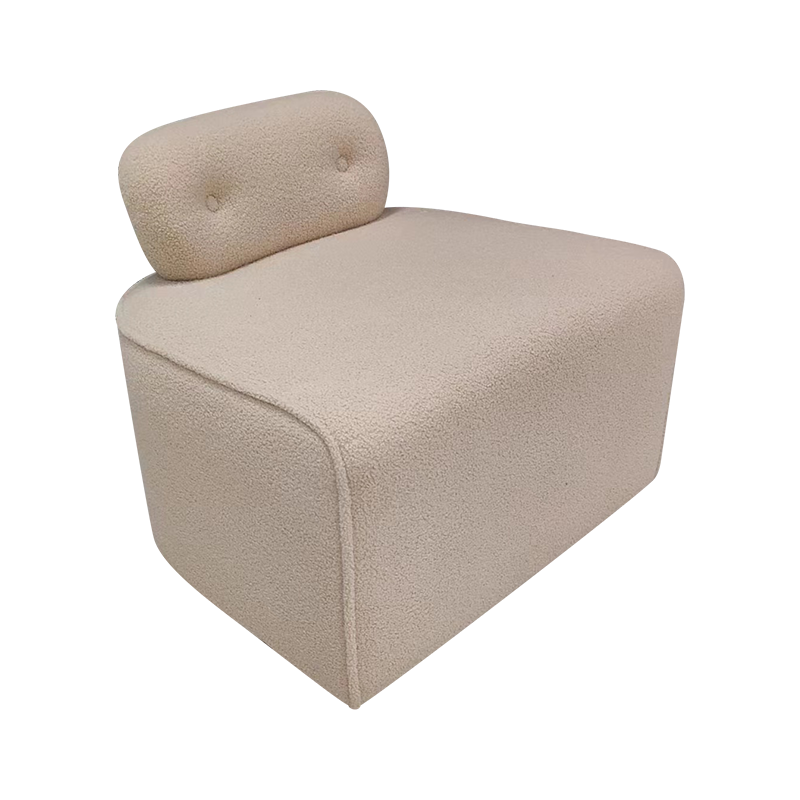 Armless Fabric Single Sofa Couch