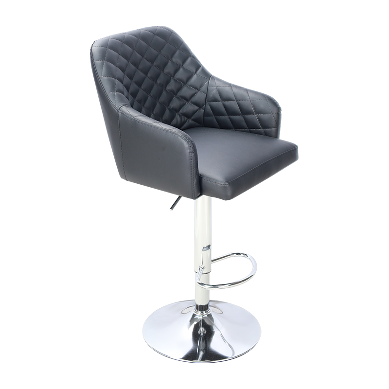 Fabric Upholstered Metal Bar Stool