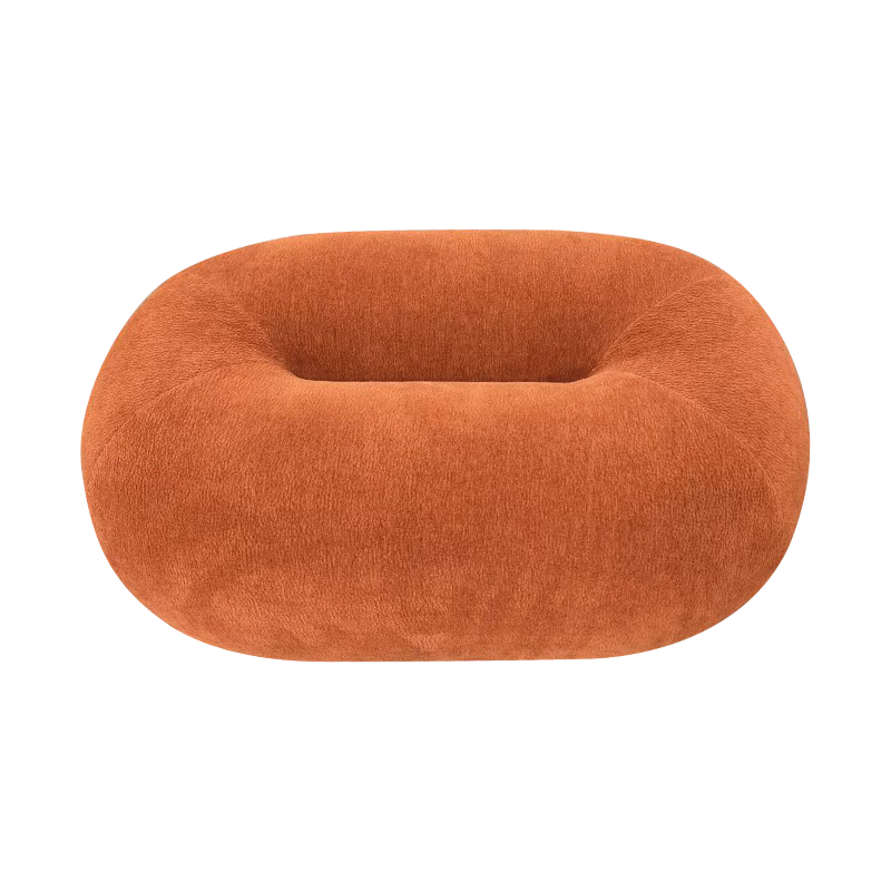 Brown orange memory foam seat cushion fabric Ottoman footrest 