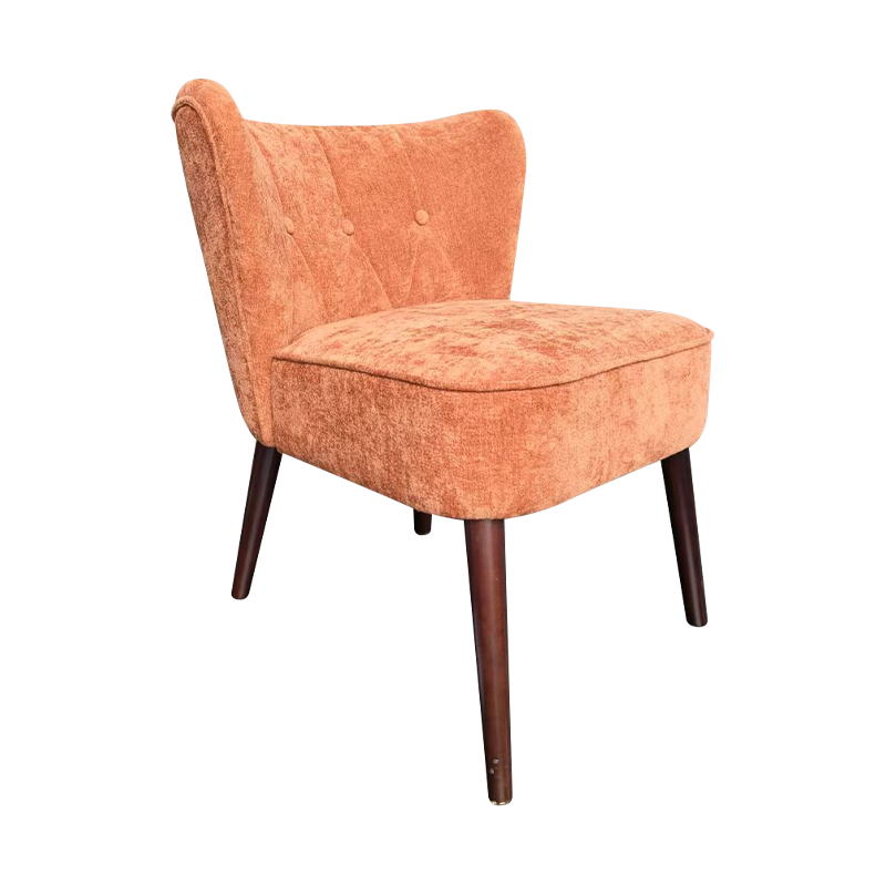 Solid wood leg armless lounge chair