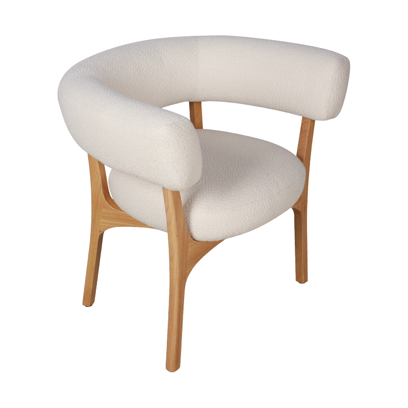 Solid Wood U-Shaped Resting Chair