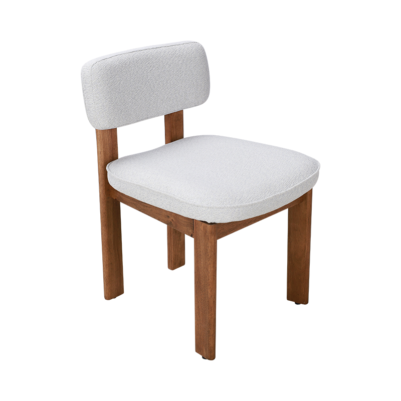 Solid wood armless dining chair